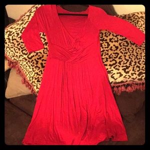Red Velvet label dress